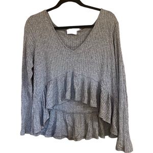 Altar’d state medium grey long sleeve top